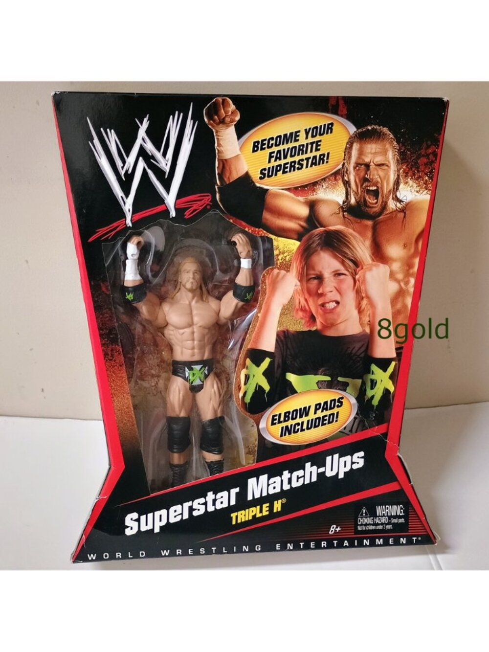 WWE Wrestling Superstar Match-Ups Triple H DX Action Figure & Elbow Pads